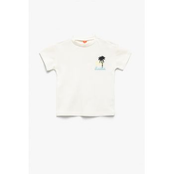 Tricou cu broderie pe piept