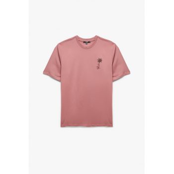 Tricou cu imprimeu discret pe piept