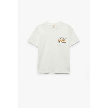 Tricou de bumbac cu buzunar pe piept