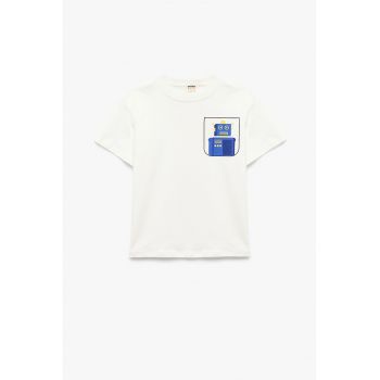 Tricou de bumbac cu imprimeu grafic
