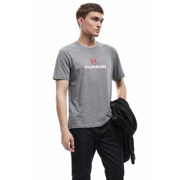 Tricou din amestec de bumbac cu imprimeu text