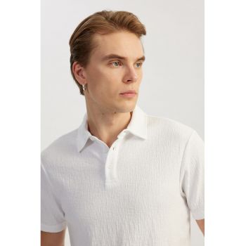 Tricou polo cu model texturat