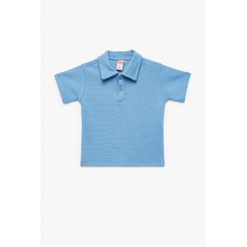 Tricou polo uni de bumbac