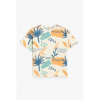 Tricou supradimensionat din bumbac cu imprimeu