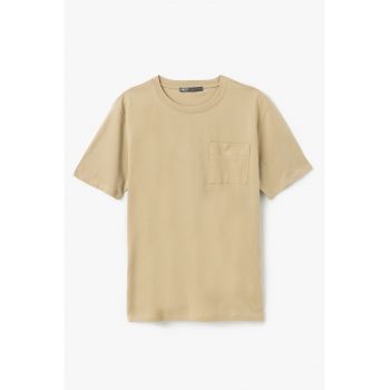 Tricou uni cu buzunar pe piept
