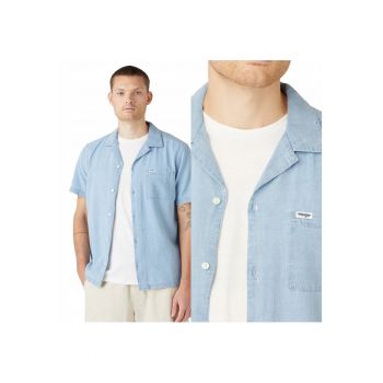 Camasa Barbati -  Ls 1 Pkt Shirt - Regular Fit - Cu Nasturi - 1 Buzunar - 100% Bumbac - Clasica - Durabila - Ideala Pentru Zi Cu Zi - Confortabila - Marimea M - Albastru Deschis