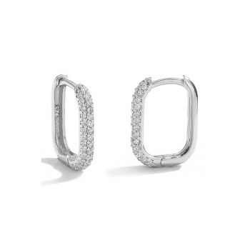Cercei din argint 925 decorati cu pietre zirconia