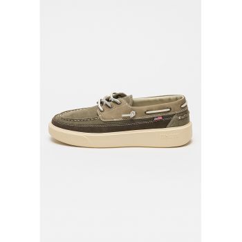 Pantofi boat de piele intoarsa