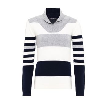 Pulover slim fit cu model in dungi