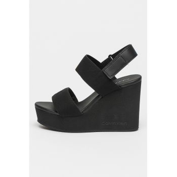 Sandale cu platforma si inchidere cu velcro