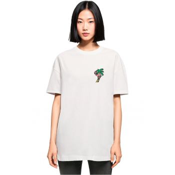 Tricou supradimensionat cu flamingo