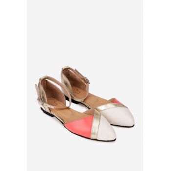 Balerini dama  din piele multicolora