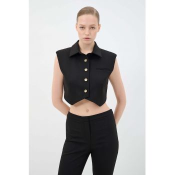 Camasa crop cu maneci scurte