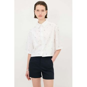 Camasa crop cu strasuri