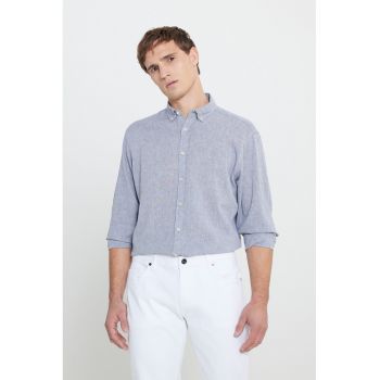 Camasa relaxed-fit din amestec de in