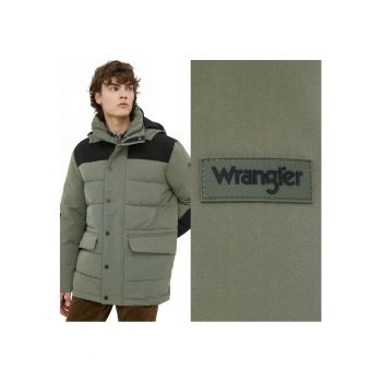 Jacheta Barbati -  The Bodyguard - Regular Fit - Fermoar - 2 Buzunare - 100% Poliester - Calduroasa - Rezistenta La Apa - Ideala Pentru Iarna - Marimea 3XL - Verde Khaki