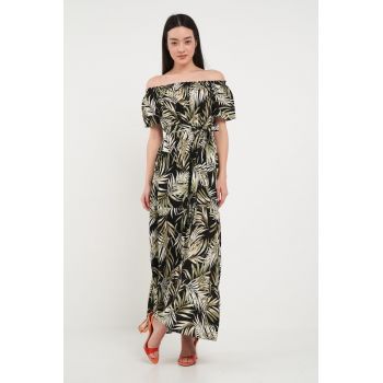 - Rochie dama cu imprimeu (Culoare: BLACK - Marime: L/40)