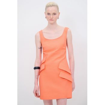Rochie dreapta din amestec de lyocell cu aplicatii decorative