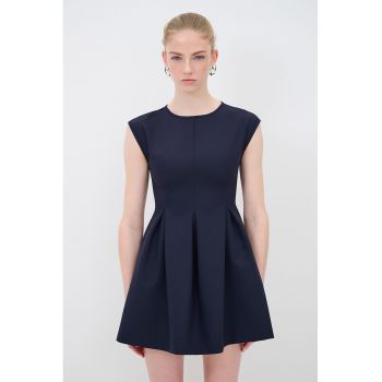 Rochie mini evazata cu maneci scurte