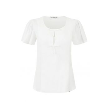 Bluza cu funde decorative si maneci tip fluture