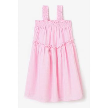 Rochie din bumbac cu termiantii cu volane