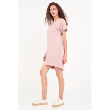 Rochie-tricou mini cu buzunare laterale