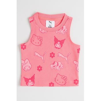 Top striat cu imprimeu Hello Kitty&Friends